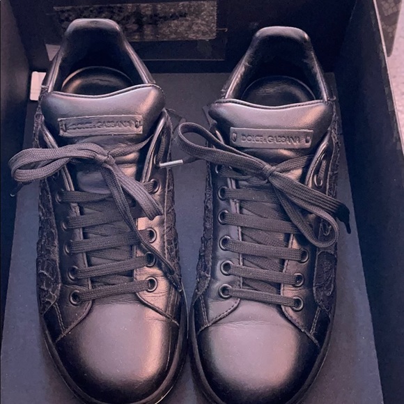 Dolce and Gabbana sneakers black with lace - Picture 2 of 7